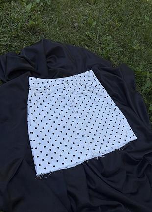 Джинсова спідниця у горошок topshop moto