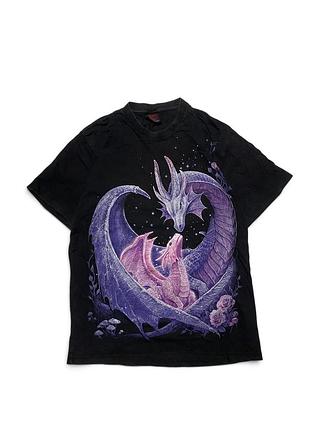 Жіноча футболка spiral direct dragons фентезі y2k чорна m
