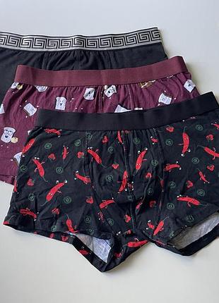 3 шт набір боксерів труси чоловічі primark