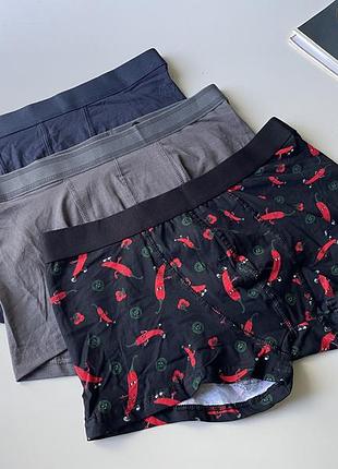 3 шт комплект боксерів труси чоловічі primark