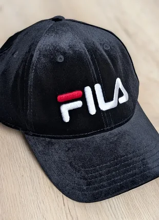 Кепка fila велюрова чорна, оригінал, one size