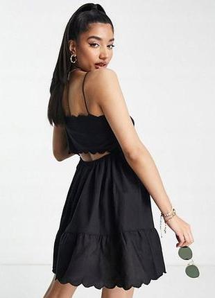 Натуральна сукня asos з відкритою спинкою льон