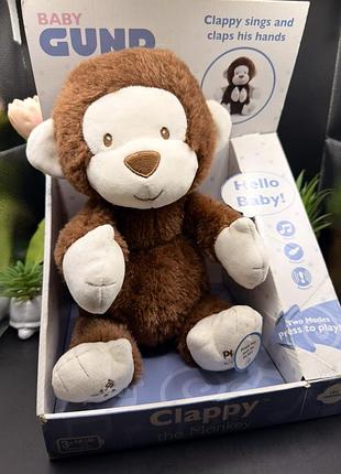 Інтерактивна іграшка baby gund animated clappy the monkey мавпочка яка плескає