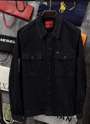 Куртка чоловіча овершот hugo boss enalu denim jeans чорний m