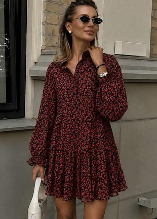 Дуже стильна та ніжна сукня в квітковий принт від бренду bershka