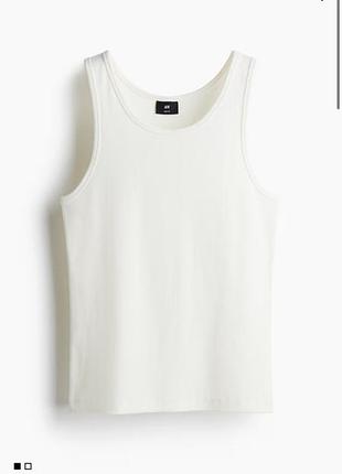 Майка h&m slim fit у рубчик