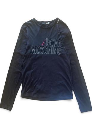 Love moschino чорний лонгслів, розмір m