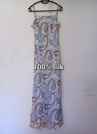 100% шовк, шовкова сукня міді від taifun