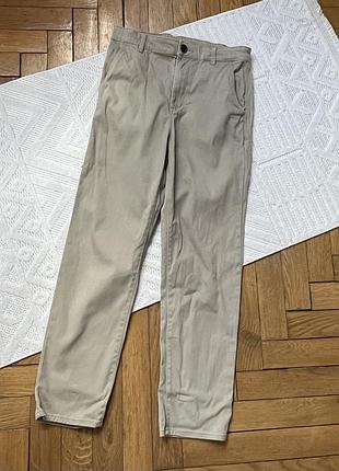 Бежеві брюки h&m 11-12р, брюки на хлопчика 11-12років, пісочні брюки, світла дитячі брюки