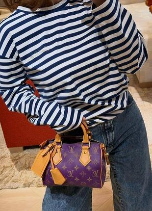Лонгслів кофта у смужку синій з білим louis vuitton