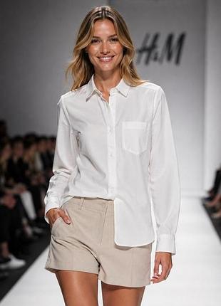 Сорочка жіноча h&m біла l (m/l) бавовняна