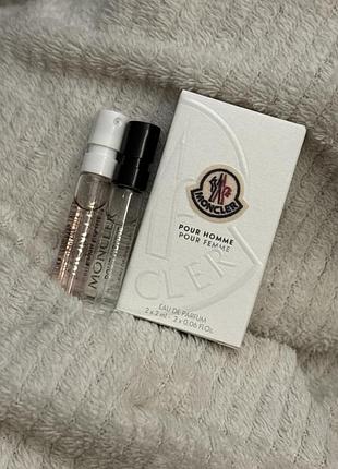 Набір парфумів moncler pour homme + pour femme, 2×2 мл