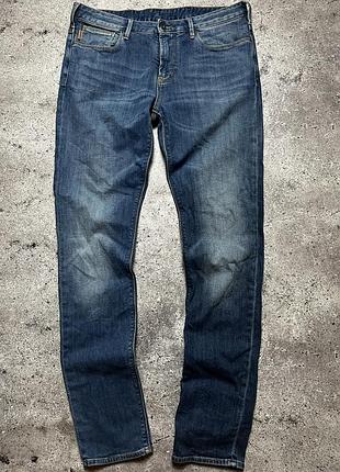 Базові стренчеві джинси armani jeans metal logo