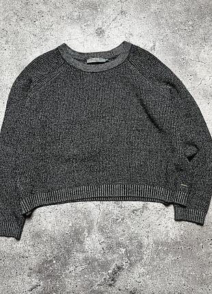 Жіноча шерстяна топ кроп кофта светр calvin klein jeans