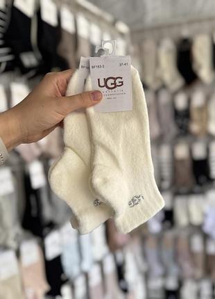Шкарпетки носки термо пухнасті ugg під угги угі однотонні з камінчиками