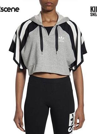 Оригінальна худі adidas originals (кроп-топ з ефектом кейпа)