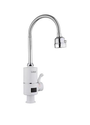 Проточный кран-водонагреватель для кухни на три режима lidz warm 062 ldwar062wcr49099 white/chrome