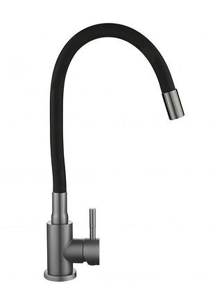 Смеситель для кухни lidz aria 015f3 (k35) с гибким изливом ldari015f3bgrp49564 graphite/black