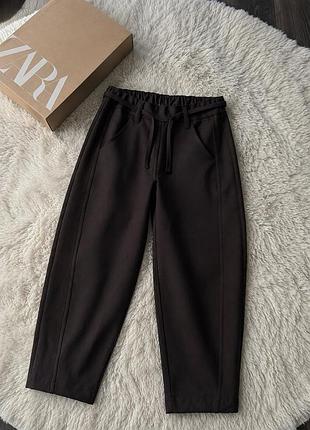 Штани в школу брюки коричневі zara