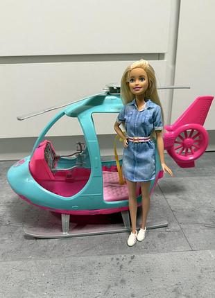 Оригінальний набір barbie: вертоліт та лялька барби мандрівниця (mattel)