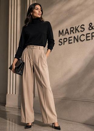 M&s дуже стильні брюки палаццо у кольорі камел