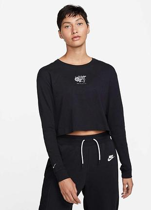 Nike женский укороченный теннисный топ с длинным рукавом naomi osaka dj7942-010