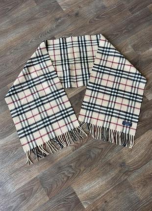 Кашеміровий шерстяний шарф у клітинку burberry london унісекс