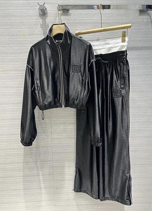 Атласний костюм alexander wang — куртка кофта + штани, розмір m