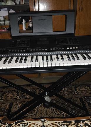 Yamaha e463+ педаль + стойка+блок для включения+инструкция - полный комплект