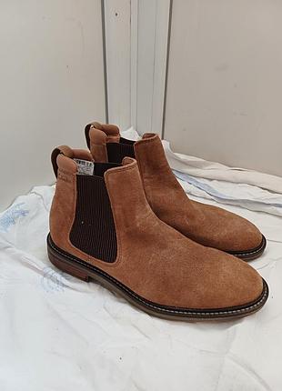 Мужские рыжие замшевые челси clarks clarkdale hall, р. 41 (uk 7 / us 8m)