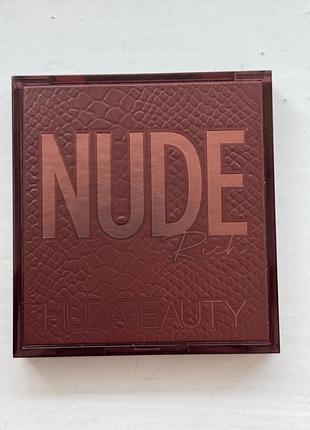 Палетка тіней huda beauty nude rich