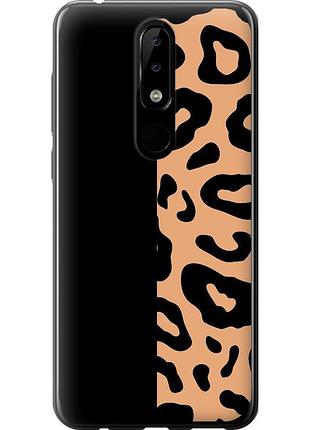 Чехол 2d пластиковый на телефон nokia 5.1 plus пятна леопарда "4269t-1543-58250"