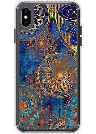 Чехол чехол bumper на телефон iphone xs max золотой узор "678pc-1557-58250"