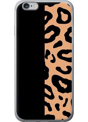 Чехол 2d пластиковый на телефон iphone 6 plus пятна леопарда "4269t-48-58250"