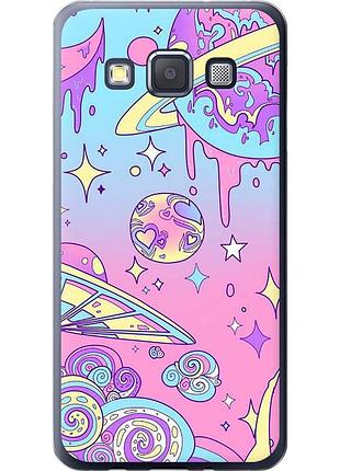 Чехол 2d пластиковый на телефон samsung galaxy a3 a300h розовая галактика "4146t-72-58250"