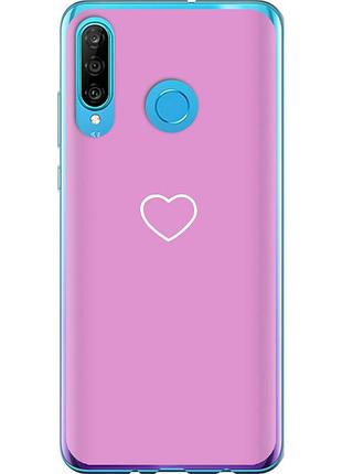 Чехол 2d пластиковый на телефон huawei p30 lite сердце 2 "4863t-1651-58250"
