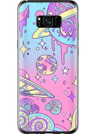 Чехол 2d пластиковый на телефон samsung galaxy s8 plus розовая галактика "4146t-817-58250"