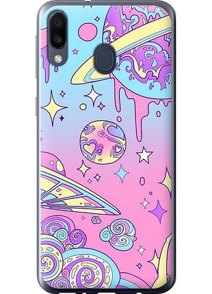 Чехол силиконовый на телефон samsung galaxy m20 розовая галактика "4146u-1660-58250"