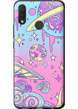 Чехол tpu на телефон huawei p smart plus розовая галактика "4146b-1555-58250"