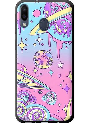 Чехол tpu на телефон samsung galaxy m20 розовая галактика "4146b-1660-58250"