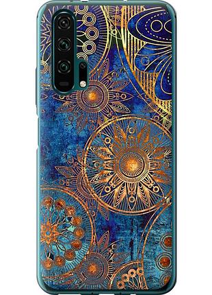 Чехол 2d пластиковый на телефон huawei honor 20 pro золотой узор "678t-1702-58250"