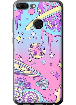 Чохол силіконовий на телефон huawei honor 9 lite рожева галактика "4146u-1359-58250"