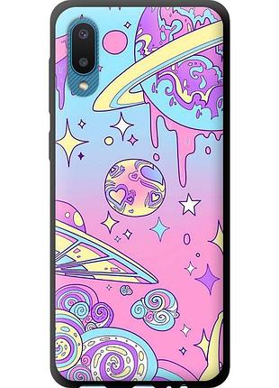 Чехол tpu на телефон samsung galaxy a02 a022g розовая галактика "4146b-2260-58250"