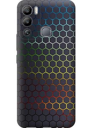 Чехол силиконовый на телефон infinix hot 12i переливающиеся соты "498u-2863-58250"