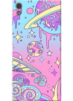 Чохол 2d пластиковий на телефон sony xperia xa1 ultra g3212 рожева галактика "4146t-1237-58250"