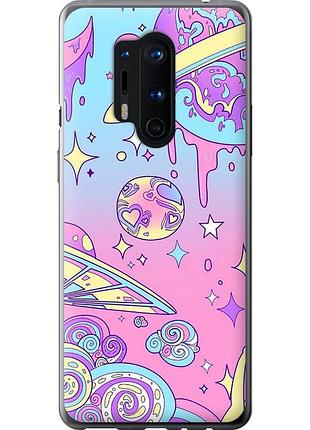 Чехол силиконовый на телефон oneplus 8 pro розовая галактика "4146u-1896-58250"