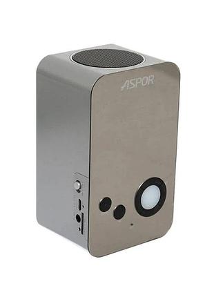 Bluetooth колонка aspor a658 вертікальна- срібло