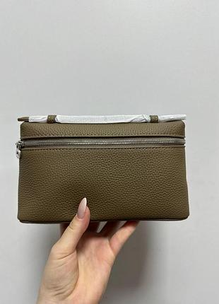 💎 loro piana extra bag 19 warm mastic/silver