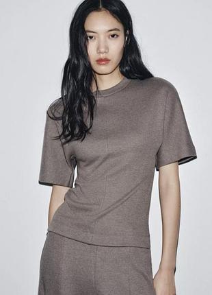 Zara mango tommy calvin h&m вязанная кофта, футболка топ, приталенный ренлан лонг, футболка с удлиненными рукавами свитер джемпер р.s