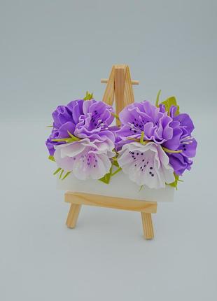 Заколки с цветами, альстромерия, украшения для волос